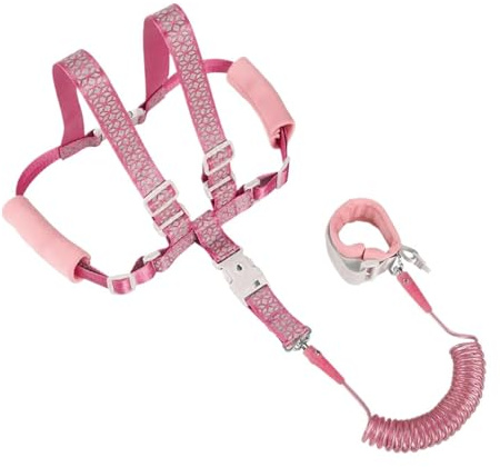 Baby Anti-Loss Harness Rem - PP 1,5 m | Ryggsäck med 3D-reflekterande handledslänkar, säkerhetsrem, barnsele med justerbart lås | För småbarn resor promenader