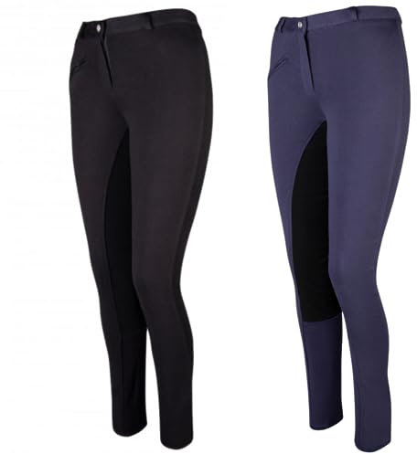 Pfiff Pantaloni Da Equitazione Con Rinforzo Integrale, Da Uomo, Blu (Blu/Nero), 50