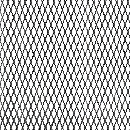 Alberts 465896 Chapa de Metal desplegado | Aluminio | Aluminio, anodizado en Negro | 250 x 500 x 1 mm