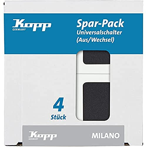 Kopp Milano Profi-Pack: 4 Universalschalter(Aus- und Wechsel),616615018