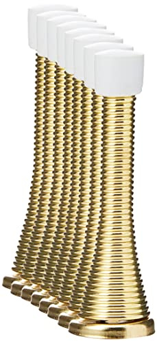 Merriway® BH01171 (8 Pcs) EB Brass Plated Spring Door Stops - Pack of 8 Pieces