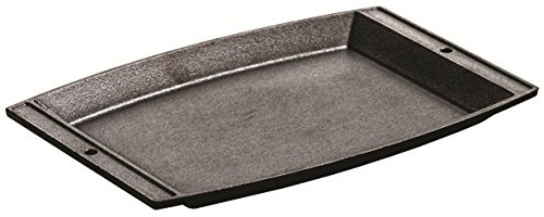 Lodge 29.54 x 19.69 cm/11.63 x 7.75-Inch Pre-Seasoned Cast Iron Rectangular Griddle, Black | Cast Iron Rectangle Griddle for Cooking Pancakes, Bacon & More on Stovetop or Over a Campfire, Non-Toxic, Made in USA