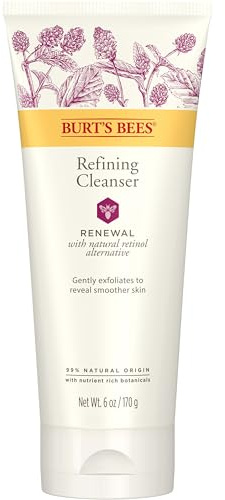 Burt's Bees Renewal Refining Cleanser with Bakuchiol Natural Retinol Alternative, 6 Oz (Package May Vary)
