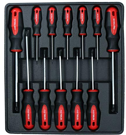 Serie di cacciaviti Torx 12PC T6 - T45 con impugnatura in gomma da U.S.PRO A425