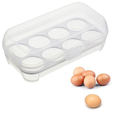 Vita Perfetta Eierbox, schützt vor Stößen, für 8 Eier, für Lebensmittel, aus Kunststoff, Aufbewahrung für Eier