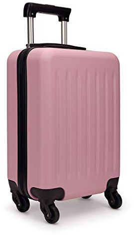 Kono Maleta de cáscara Dura Grande y Liviana 4 Ruedas giratorias ABS Equipaje Maleta con Ruedas de Viaje(75cm,Rosado)