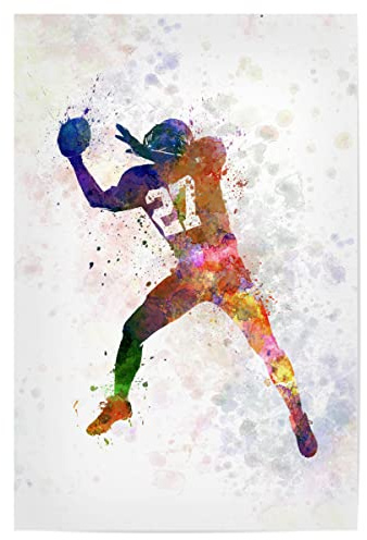 artboxONE Poster 30x20 cm Sport American Football receving - Bild Full Length