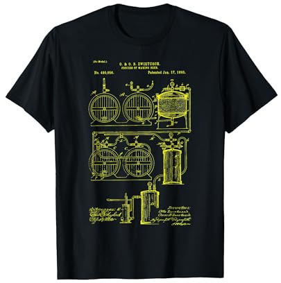 Brassage artisanal de la bière - tirage de brevet classique T-Shirt, Homme, Noir, L