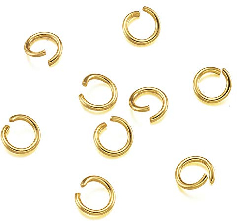 Cheriswelry Offene Biegeringe aus Edelstahl, 8 mm, rund, 1,2 mm dick, für Schmuckherstellung, 200 Stück