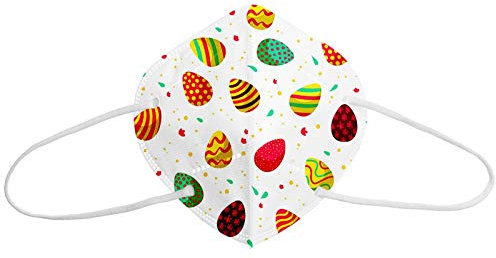 Jinchan Ostern Mund-Schutz Erwachsene Einweg 5-lagig mit Motiv Bunt Mund Nasenschutz Cartoon Druck Tücher Atmungsaktiv Mund-Tuch Bandana Halstuch Schals