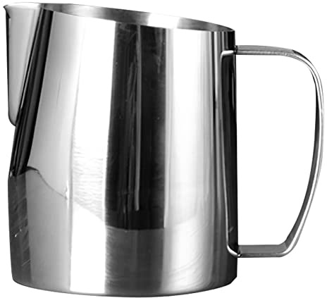 CHENMIAOMIAO Sauce Boat Gravy Bowl 400ml Stainless Steel Coffee Cup Latte Art Accessories Milk Frothing Cup Non-stick Cream Frother Espresso Frothing Pot Kettle pour ladle (Color : A)