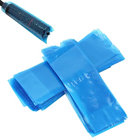 200pcs Disposable Tattoo Pen Bags Covers, Blue Plastic Tattoo Machine Sleeves Covers Filter for Tattooing Artist Supplies, Tattooing Sleeves Accessories
