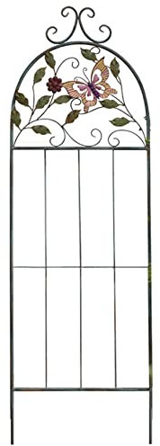 ZYFA Rankgitter Rankhilfe Garten Deko Metall-Rankgitter Kletterhilfe for Pflanzen,Schmetterling Spalier Beetzaun Beeteinfassung for Kletterpflanzen und Rosen