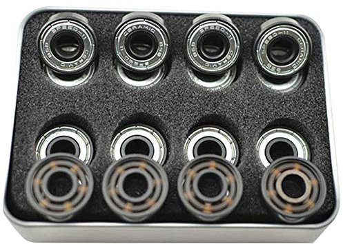 Josenidny Serie 608 ABEC-11 6 Keramik-Kugellager, Skateboard-Kugellager, lange Skateboard-Lager, 16 Stück