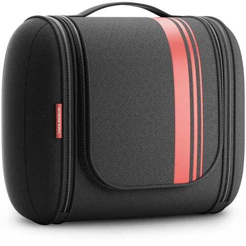 VanLindson Kulturbeutel 8 Liter zum Aufhängen, Kulturtasche für Damen, Herren und Kinder, Große Reise Kosmetiktasche Organizer, Waschtasche mit Spiegel, Makeup Bag Waschbeutel