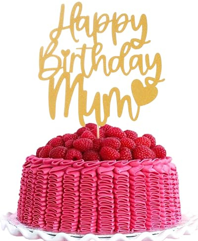 Happy Birthday Mum Cake Topper - Mom Happy Birthday Thema Party Kuchen Dekoration Mutter Geburtstag Party Kuchen Topper