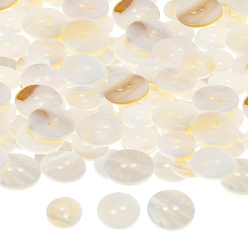 30 Stück Perlmutt Knöpfe Naturmuschelknöpfe 20&18&15 mm Natürlich Schimmernde Perlmuttknöpfe Nähzubehör Weiße Knöpfe Perlmuttknöpfe Zum Nähen Hemdknöpfe Für Nähen Stricken Häkeln Kartenmachen