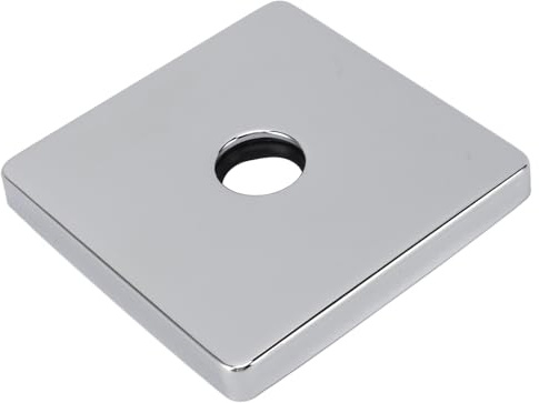 Shower Arm Flange, Rustproof Uiniversal 3.5 Inch Decorative Square Shower Arm Cover Plate Stylish Stainless Steel Extra Large Durable Easy Install for Bathroom (Electroplated)