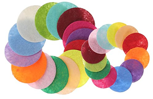 KOMBIUDA 100 Stück Bunte Filzplatten 2-3cm Rund Aus Stoff Für Selbstgemacht Basteln Kinderkreativ Patchwork Weihnachtsdeko