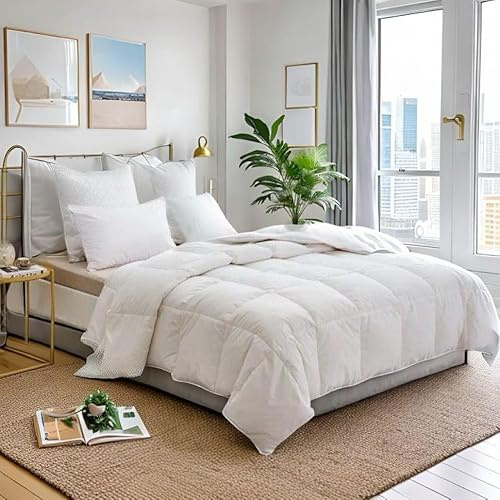 ZZZMRH 15 Tog King Duvet - Thick Heavy Warm Winter Quilt King Size Perfect for Cold Nights- Anti Allergy & Machine Washable KingSize Duvet(230cm x 220cm)