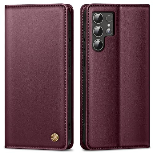 AIMOYU Handyhülle für Samsung Galaxy S24 Ultra,Premium Lederhülle Schutzhülle Tasche für Samsung S24 Ultra Hülle Wallet Kartenfach Standfunktion Klappbar Flip Case für Galaxy S24 Ultra Hülle