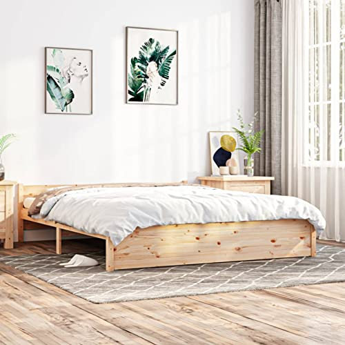 Iiaky Massivholzbett Bettgestell Bed Frame Bett Mit Bettkasten Hausbett Bett Massivholz 180x200 cm