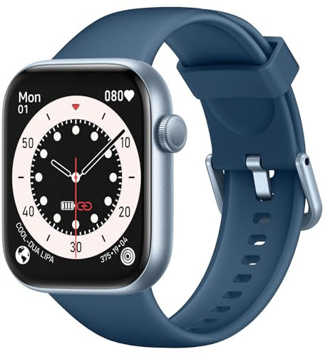 Smartwatch Damen Herren, 1,85 HD Touch Fitnessuhr mit Telefonfunktion, 140+Sportmodi Smart Watch Fitness Tracker mit Pulsmesser Schlafmonitor Schrittzähler, IP68 Wasserdicht Sportuhr für iOS Android