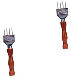 GLEAVI 2 Stck. Eiszerkleinerer aus Ergonomischer Eispickel mit Holzgriff zum Zerkleinern von Eiswürfeln für Cocktails und Getränke für Bar und Zuhause