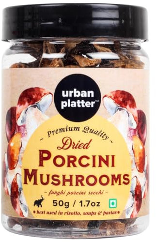 Dried Italian Porcini Mushrooms, 50g [All Natural, Sun-Dried, Funghi Porcini Secchi]