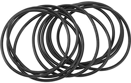 SOPOTUTU 10 Piezas Pulsera De Extremadamente Elástica y De Goma Pulsera Para Uso Diario Color Negro