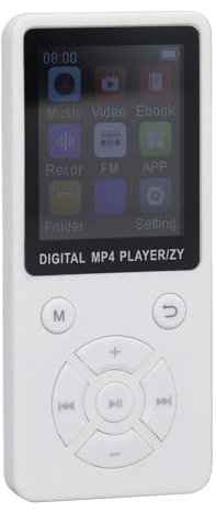 EBTOOLS Portable MP3 MP4 Player with .8 Inch LCD Screen, HiFi Lossless Sound, 32GB Storage, Video Playback, FM Radio, E-Book & More, Blue (White)