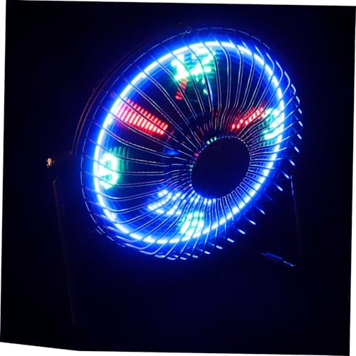 Veemoon Temperaturlüfter Uhrenventilator Conditioner Kühlung angetrieben Büro Desktop drinnen hat Mini USB -Fan LED -Fan LED-Uhr-Lüfter USB-Lüfteruhr mit Temperatur mini Schwarz