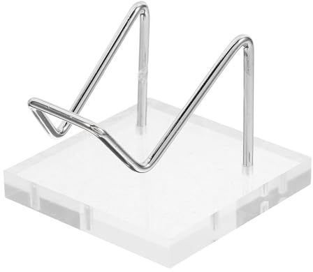 CONGARTENO Présentoir Acrylique Transparent Avec Base Stable Support Pour Minéraux Et Cristaux Chevalet D'Affichage Pour Géodes Et Agates Présentoir De Roche Élégant Pour Collection