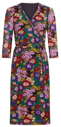 King Louie Damen Wickelkleid mit Blumen Muster Anja Dress Ramone Mesh