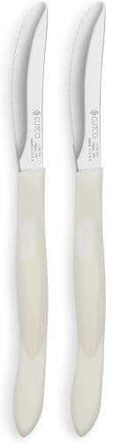 Cutco Model #1759 TWIN PACK - (2) Steak/Table Knives with White (Pearl) Handle