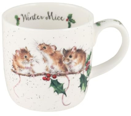 Wrendale Designs Porzellan-Becher Winter-Mäuse | MMMZ5629-XS