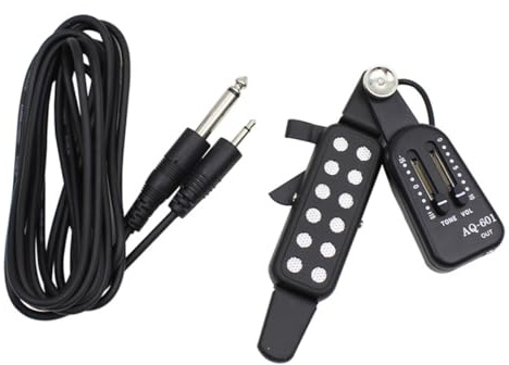 Cabilock Akustischer Tonabnehmer für Klassische Gitarre mit Metall und Abs Material Verstärkt Gitarrenton und Ist Formbeständig Gitarrenzubehör für Akustische Gitarren