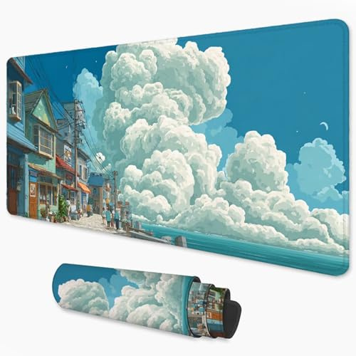 Alfombrilla Ratón Historietas Mouse Pad 600x400 mm, Grande Alfombrilla Gaming Villa con Superficie Especial Que Mejora Velocidad y precisión, Mousepad Impermeable para Gamers, PC y Portátil 3Y-616