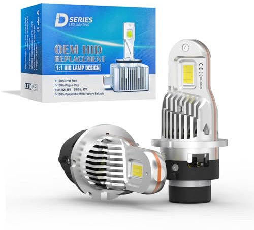 MALCUANA D2S Xenon Brenner 12V 60W–D2S Scheinwerferlampe 6000K Weiß, zugelassen, hitzebeständig & effiziente Wärmeableitung, für Abblendlicht & Fernlicht, Ersatzlampen, 2 Stück