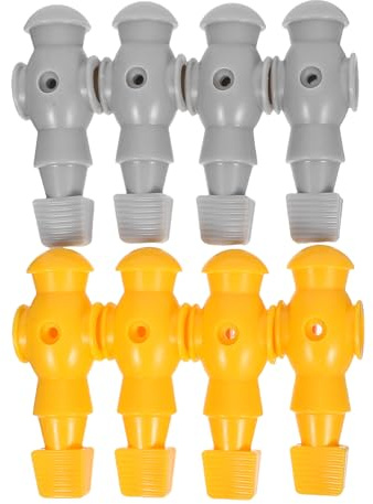 Housoutil 8 Figuras de Futbolín de Mesa de Reemplazo para Futbolín 5529 Jugadores Mecánicos en Color Amarillo Oscuro y Gris Conjunto de 8 Piezas para Juegos de Mesa en Casa