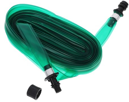 NUOBESTY Tuyau Arrosage Plat Poreux pour Potager et Jardin en PVC 15M Joint Anti-Fuite Irrigation Goutte à Goutte pour Exploitations Agricoles