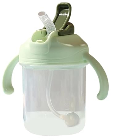 Bexdug Bicchiere per bere da 300 ml - per bevande Spill Proof Transition lavabile in lavastoviglie, 300 ml, con cannuccia ponderata | Per casa, camera da , viaggio, passeggino, ragazzi
