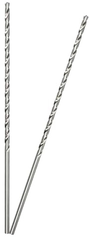 4MM Drill Bit 200MM Long Twist Drill Bits High Carbon Steel Spiral Wood Drill Bits drill Accessories for Dowel Drilling Wood,Plastic and Aluminum,2PCS(Silver)