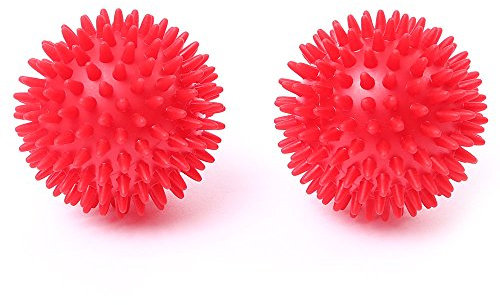 66fit Spiky 8cm Hard Massage Balls x 2pcs - Trigger Point Reflexology Stress Release