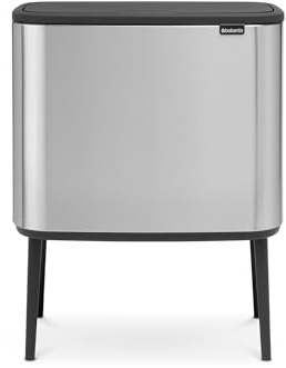 Brabantia Bo Touch Bin - 36L Inner Bucket (Matt Steel Fingerprint Proof) Waste Kitchen Bin - Soft-touch