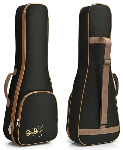 Flexzion Ukulelen-Gigbag – Uke Rucksack, Aufbewahrung, weiche Tasche, wasserdicht, mit Tragegriff, Tasche und verstellbarem Schultergurt, Musikzubehör für Konzerttouren, Reisen