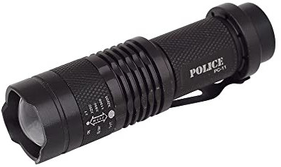 POLICE Lampe torche à piles PC-11 (LED d'alimentation + zoom)