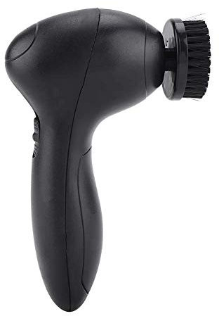 Brosse à Chaussures Électrique Portable, Cireur de Chaussures avec 4 Brosses, Alimenté par Piles AA, 13 x 7 x 4,5 cm, Plastique