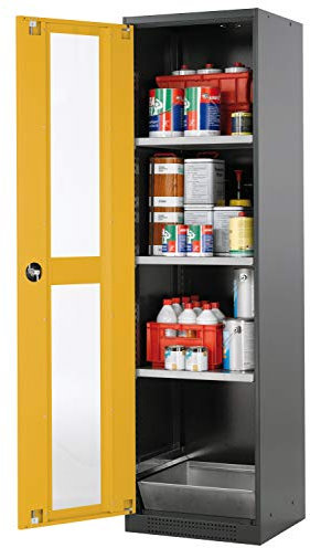 ASECOS Chemikalienschrank CS RAL 7016/RAL 1004 4xTA zur Lagerung von Nicht entzündbaren Gefahrstoffen in Arbeitsräumen