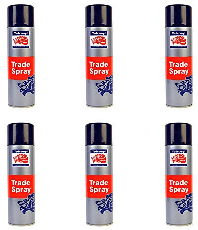 Tetrosyl ATS015 Trade Spray Paint Gloss Black 500ml x 6